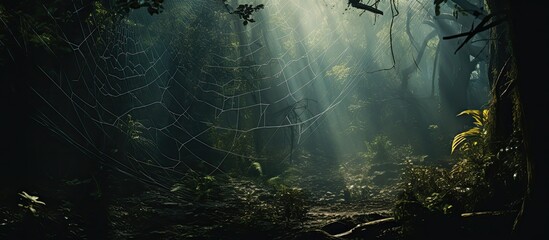 Poster - Spiders live on their own webs. Creative banner. Copyspace image