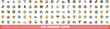 © ylivdesign - 100 sweater icons set. Color line set of sweater vector icons thin line color flat on white
