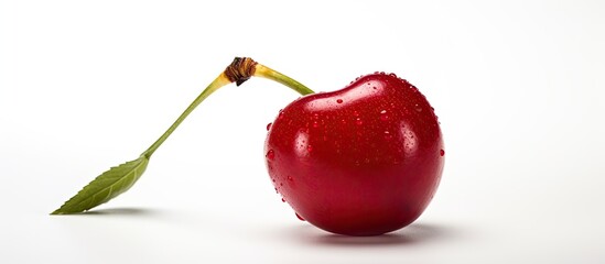 Poster - Sweet cherry isolated on white. Creative banner. Copyspace image