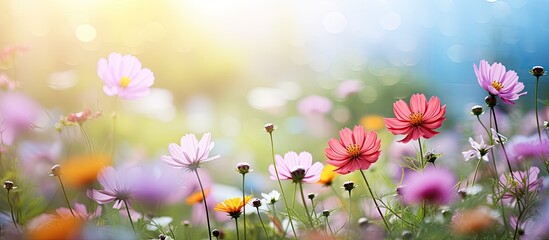 Poster - Beautiful summer flower summer nature. Creative banner. Copyspace image