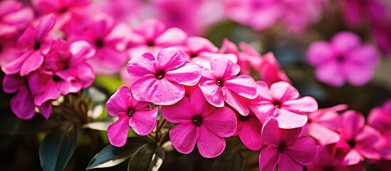 Fototapete - Colorful flowers Catharanthus roseus. Creative banner. Copyspace image