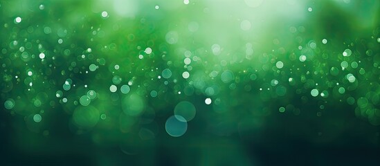 Aufkleber - Blur green bokeh texture background. Creative banner. Copyspace image