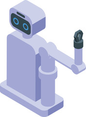 Poster - modern robot manipulator is picking up an object using artificial intelligence