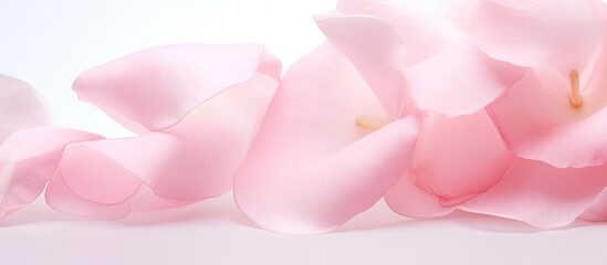 Poster - Close up of petal of light pink sweet pea flower. Creative banner. Copyspace image