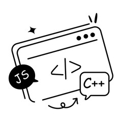 Wall Mural - Check this doodle icon of web development 