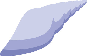 Poster - Simple illustration of a big light purple seashell lying in perspective view