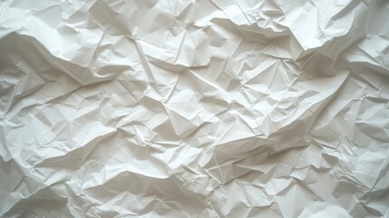 Wall Mural - White crumpled paper texture background