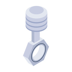 Poster - Get this isometric icon of a motor piston 

