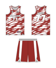 Wall Mural - Jersey basketball template design. Basketball uniform mockup design. Vector design basketball jersey.