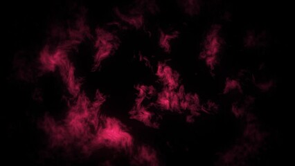 black background with pink smoke.animation