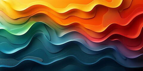 Wall Mural - modern gradient background from dark green to orange