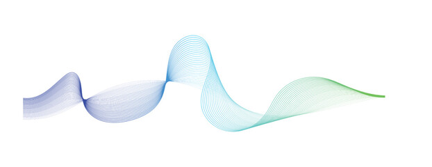 smooth flowing wave lines dynamic gradient isolated on transparent background concept of technology, digital, communication, science, music vector illustration