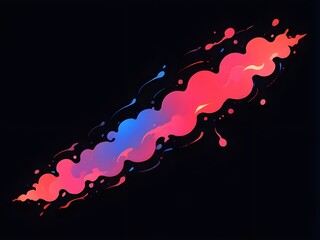 Fototapete - Abstract backgrounds of small circles blue and red neon
