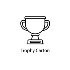 Wall Mural - Trophy Carton vector icon