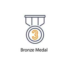 Wall Mural - Bronze Medal vector icon