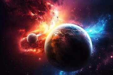 Wall Mural - background of galaxy and stars