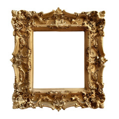 Ornate gold frame with intricate details, perfect for classic or vintage art displays. Ideal for adding a touch of elegance to any room.