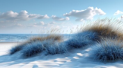 Blue Grass Dunes at the Beach.