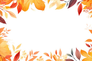 Sticker - PNG Fall leaves frame backgrounds pattern plant.