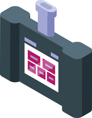Poster - Electronic device with buttons and antenna is communicating wireless connection