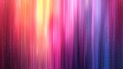 Wall Mural - Vertical vibrant gradient background with abstract colorful lines and sparkles
