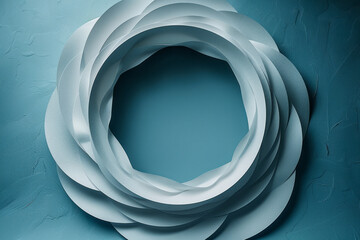 Poster - Minimalist background with a creative, overlapping circle frame,