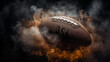 © heroimage.io - Football with Fiery Smoke Effect