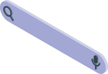 Poster - Empty search bar with magnifying glass and microphone for searching or browsing the internet