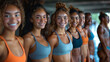 © AS Photo Family - Diverse Group of Fit Young People in Sportswear Smiling and Standing in a Row