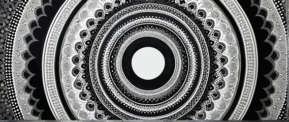 a black and white photo of a circular object