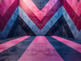 Poster - Stylish Chevron Pattern Backdrop for Modern Product Presentation Concept