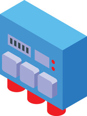 Poster - Electric fuse box with red emergency buttons ensuring safety and overload protection for electrical circuits