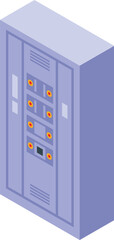 Poster - Electrical cabinet showing fuses and switches in isometric view