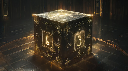 The enigmatic cube, adorned with numbers, shaping destinies in the realm of chance