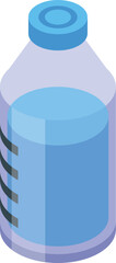 Poster - Illustration of laboratory glassware containing blue liquid, useful for scientific or medical concepts