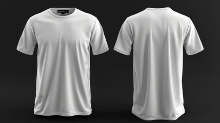 Wall Mural - T-shirt template for your design on black background.