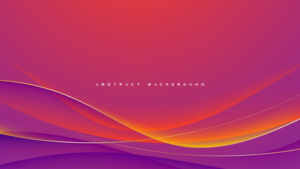 Wall Mural - Colorful gradient abstract background wavy shape design vector.