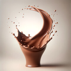 Wall Mural - Chocolate milk splashy