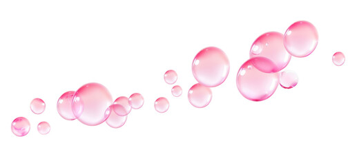 Sticker - PNG Pink soap pastel bubbles petal white background biotechnology.