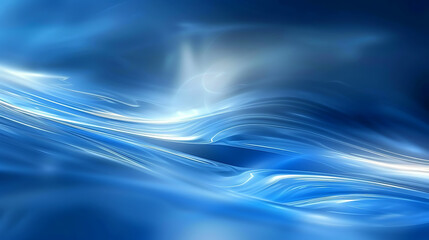Wall Mural - Luminous Blue Abstract Wave Background