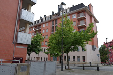 Wall Mural - Building in a neighborhood of Bilbao