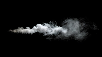 Canvas Print - Thick smoke on a black background