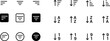 © hrh - Simple Set of Sorting And Filtering Related Line Icons. Contains such Icons as Data Processing, Structure Order, Digital Management collection of sort, order, filter arrange list descending ascending