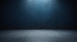 © E - Empty Dark Blue Studio Background and Grey Floor Concrete perspective with blue soft light well editing Floor Display product and text present on Wall Room Empty free space Black Cement Backdrop photo