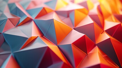 Wall Mural - Abstract 3d rendering of geometric surface