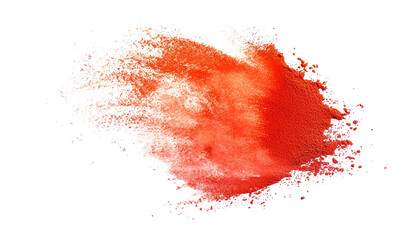 A burst of orange powder.