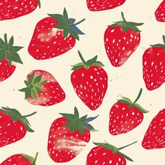 Poster - Fresh and Vibrant Strawberry Repeat