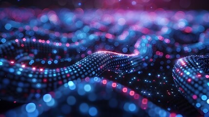 Poster - Mesmerizing Blockchain Data Visualization Showcasing Complex Digital Networks and Futuristic Technology Concepts