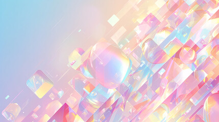 Poster - Abstract pastel color explosion with a bright light effect, great for imaginative copy space backgrounds or art projects