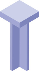 Poster - Tall museum column pedestal displaying artwork isometric view
